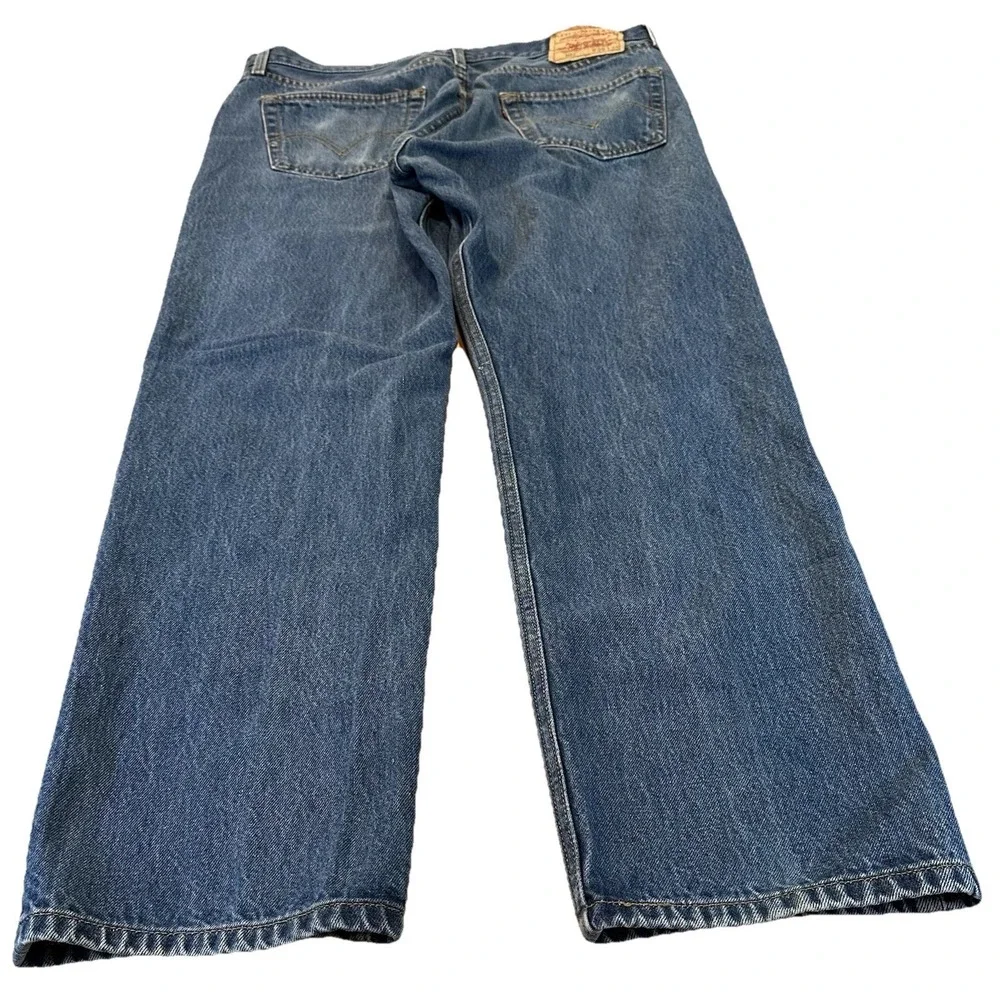 Levi's 501 Jeans Button Fly Blue Mens Light Wash Denim Straight Size 38x33